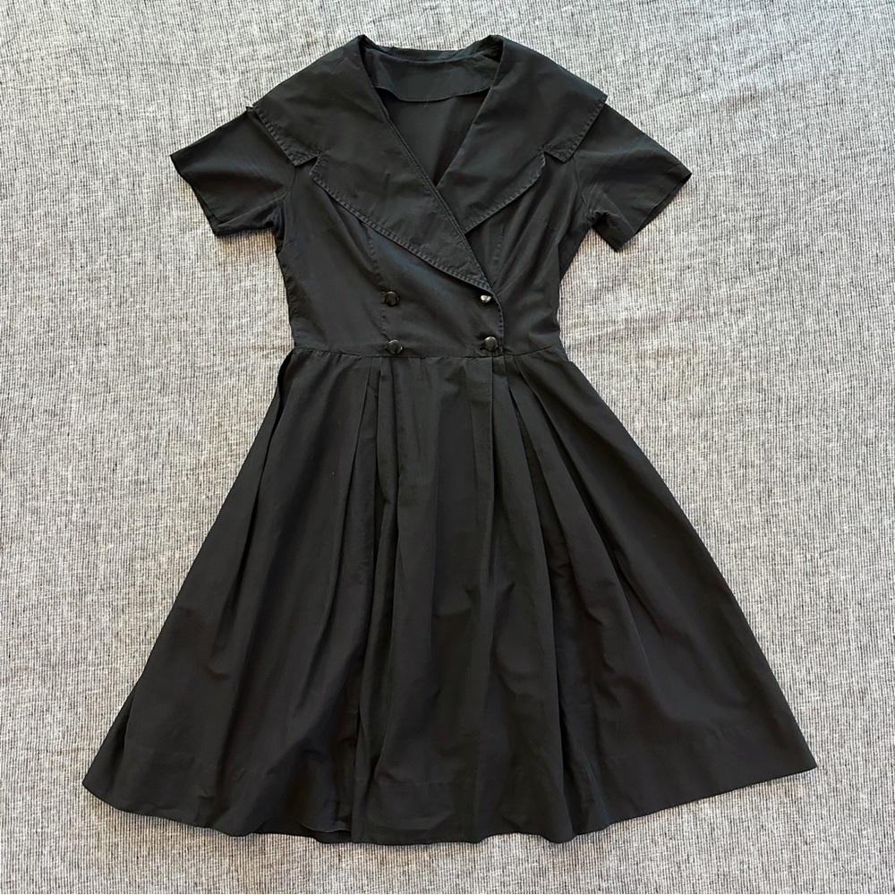 Vintage 50’s Handmade Cotton Dress with Sailor Collar